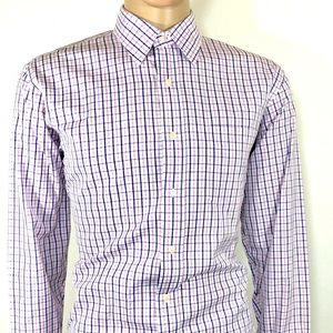 J. CREW Men’s Shirt 100’s Ply M 15 151/2 L/S Slim